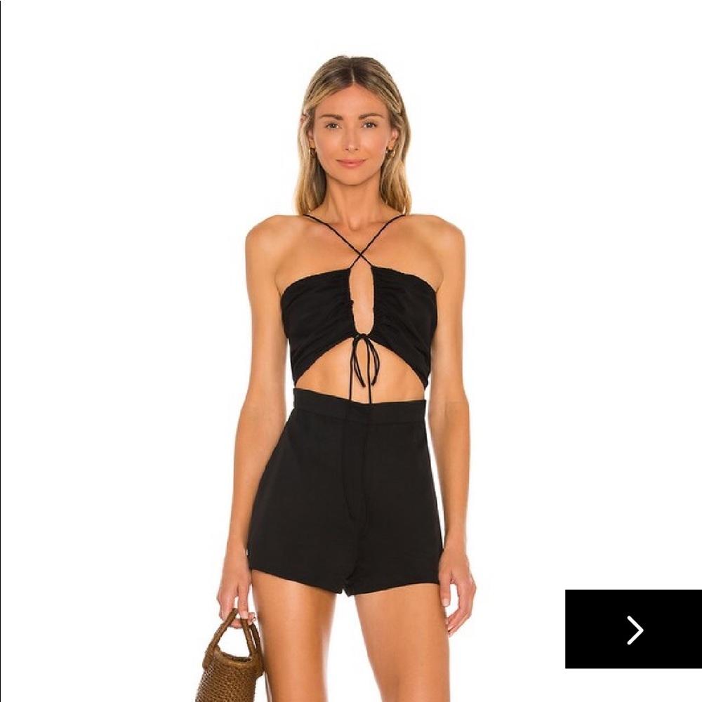 Superdown alessia ruched tie romper REVOLVE